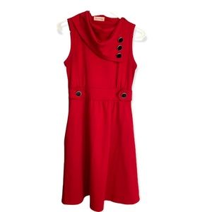 Red Modcloth Dress with Cowlneck